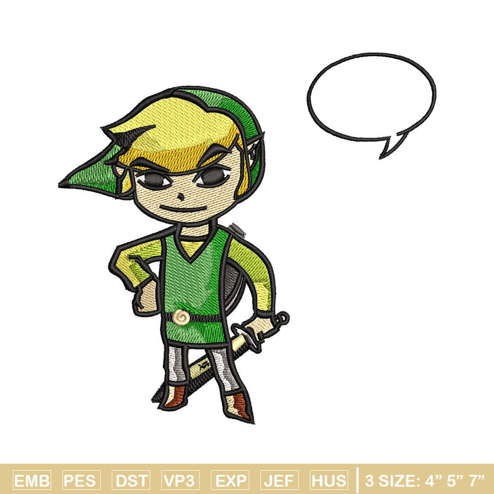 Toon Link embroidery design, Toon Link embroidery, cartoon design, embroidery file, logo shirt, Digital download..jpg