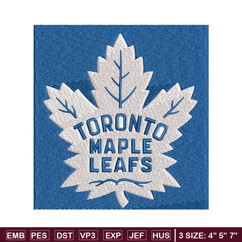 Toronto Maple logo Embroidery, NHL Embroidery, Sport embroidery, Logo Embroidery, NHL Embroidery design.jpg