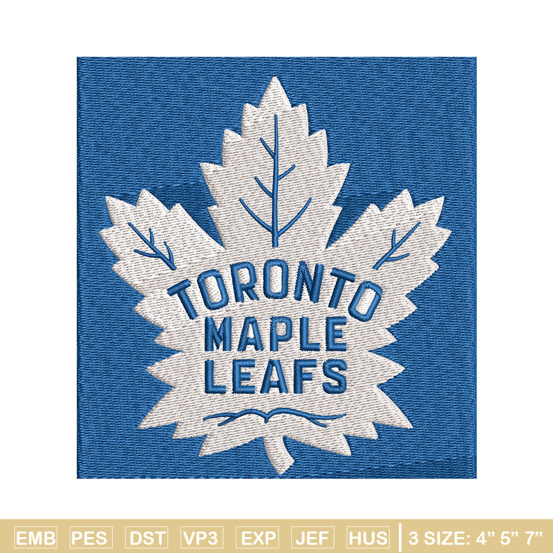 Toronto Maple logo Embroidery, NHL Embroidery, Sport embroidery, Logo Embroidery, NHL Embroidery design.jpg