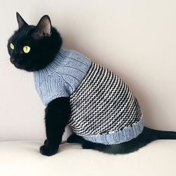 Sweater for cats Sphynx sweater Casual cat jumper Kitten sweater Small dog sweater Knitted sphynx clothes Cat sweater