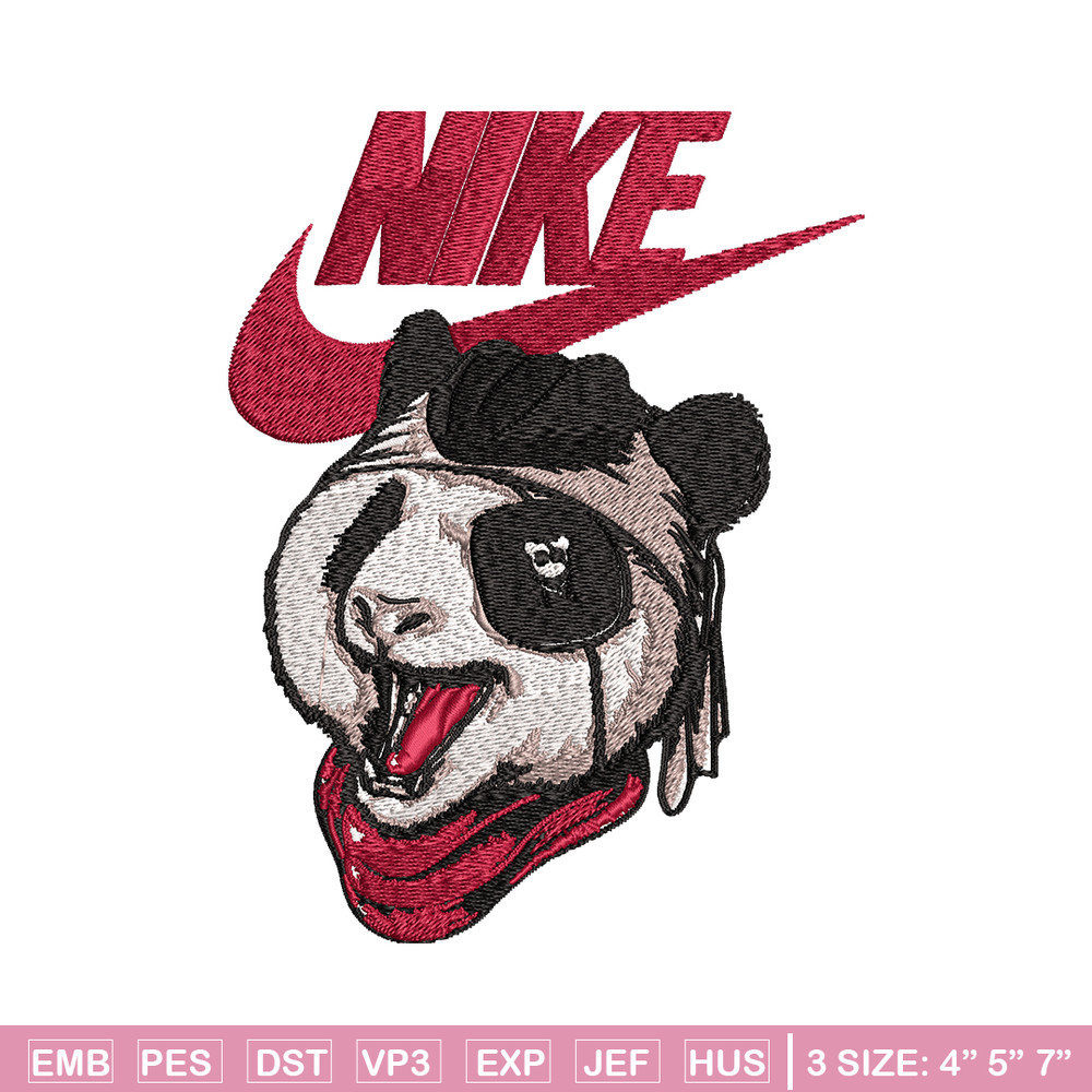 Panda cartoon Nike Embroidery design, Panda cartoon Embroidery, Nike design, Embroidery file, Instant download..jpg