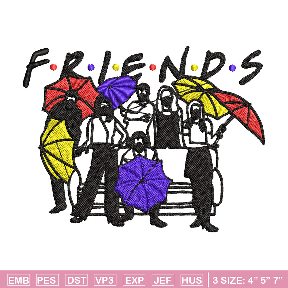 People Umbrella friends Embroidery design, logo Embroidery, logo design, Embroidery File, logo shirt, Digital download..jpg