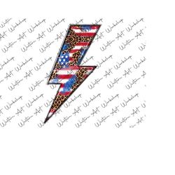 american lightning bolt png, american flag png, 4th of july, independence day, lightning bolt png, sublimation design instant download