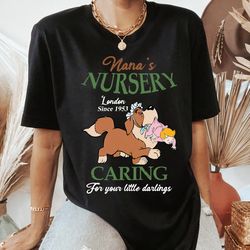 disney retro peter pan shirt, nanas nursery caring for your little darlings shirt, magic kingdom,disneyland epcot family