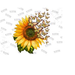 sunflower and butterfly png sublimation design,sunflower png,butterfly png,western sunflower png,leaf png,yellow sunflower,instant download