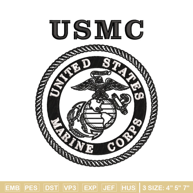 United States Marine Corps embroidery design, logo embroidery, logo design, embroidery file, Digital download..jpg