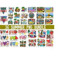 36 summer bundle sublimation png, summer bundle png, beach life, salty beach, sublimation designs, beach png, hello summ