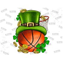 st. patrick's day basketball png sublimation design download, st. patrick's day png,basketball ball png,sport png,sublim