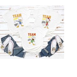 disney team dewey huey and louie shirt, disney ducktales shirt sweatshirt hoodie, disney vacation shirt, disney matching