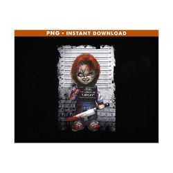 chucky mugshot png, chucky horror movie png, horror characters png, halloween png, horror movie png, instant download