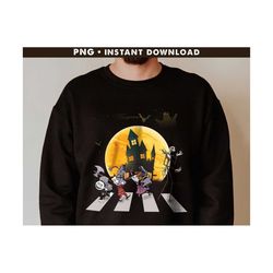 horror movie characters abbey road png, jack and friends abbey road png, horror movie friends png, halloween horror png, instant download