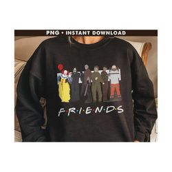 horror friends png, horror characters png, horror halloween, halloween png, friends character horror png, instant download