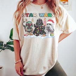 Disney Star Wars Christmas Shirt, Mandalorian Christmas, Darth Vader Christmas, Retro Christmas Shirt, Disney Christmas