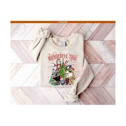 the most wonderful time of the year png, nightmare before christmas png, jack and sally png, christmas tree png, merry christmas png