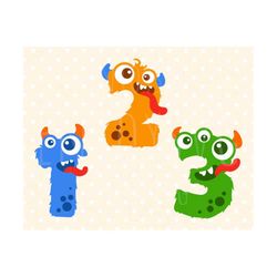 monster numbers svg monster numbers svg file monster svg funny monsters svg birthday svg cute monster svgs baby svg silhouette cricut cameo