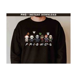 horror movie characters png, horror friends png, horror movie friends png, halloween horror png, horror chibi png, instant download