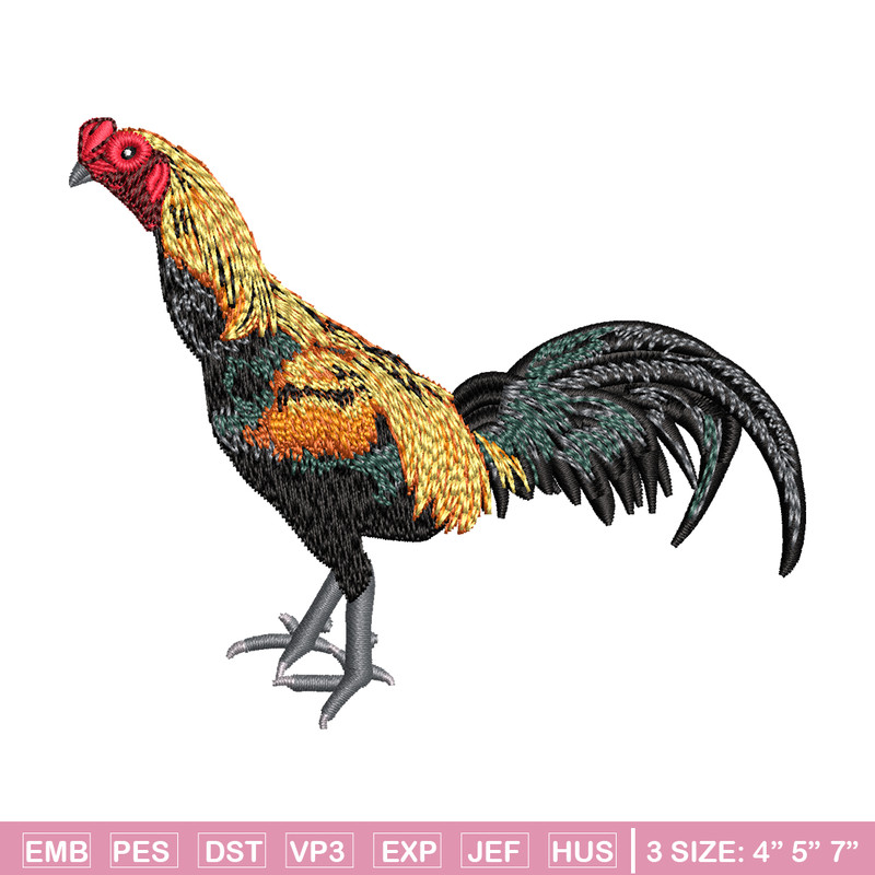 Rooster embroidery design, Logo embroidery, embroidery file, animal design, logo shirt, Digital download..jpg