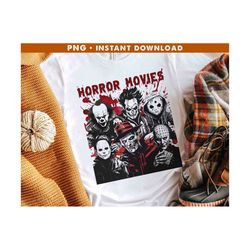 horror movies png, horror characters png, horror halloween, halloween png, friends character horror sublimation png, halloween friends