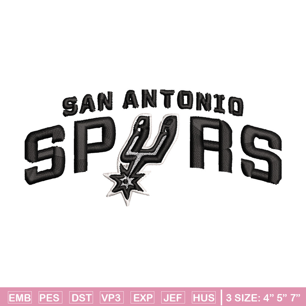 San Antonio Spurs logo Embroidery, NBA Embroidery, Sport embroidery, Logo Embroidery, NBA Embroidery design..jpg