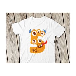 monster number 5 svg,birthday monster number 5 svg file,monster five y.o. svg,funny monster svg birthday boy svg cute monster svg silhouette