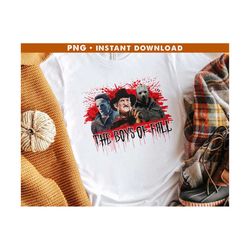 the boy of fall png, horror friends png, horror characters png, freddy krueger png, michael myers png, jason voorhees pn