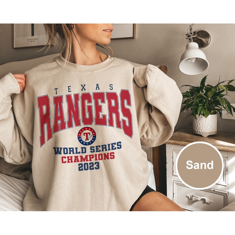 Texas Rangers World Series Champions 2023 Crewneck Sweatshirt, Texas Baseball Sweater, Rangers Shirt, Texas Fans Gift, Game Day Shirt.jpg