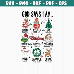 retro christmas santa claus god says i am svg download