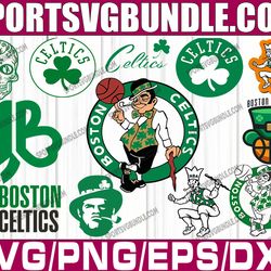 bundle 12 files boston celtics basketball team svg, boston celtics svg, nba teams svg, nba svg, png, dxf, eps