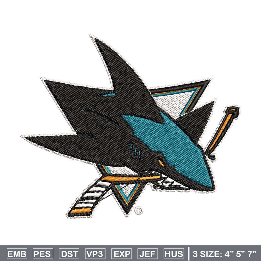 San Jose Sharks logo Embroidery, NHL Embroidery, Sport embroidery, Logo Embroidery, NHL Embroidery design..jpg
