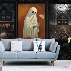 halloween wall art 3 pack 002, ghost wall art, vintage halloween wall decor, digital download.jpg