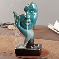 1pc ceramic incense burner,versatile and beautiful ceramic statue ornament,waterfall incense burner,incense seat