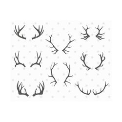 deer horn svg deer horn svg collection antler svg antler svg clipart horn svg files for silhouette cameo or cricut svg files cutting file