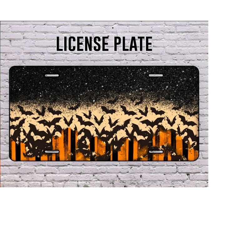 3110202314498-halloween-pattern-black-glitter-license-plate-halloween-image-1.jpg