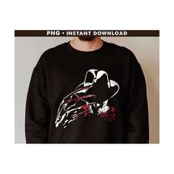 freddy krueger png, halloween horror png, horror movies png, horror character png, instant download