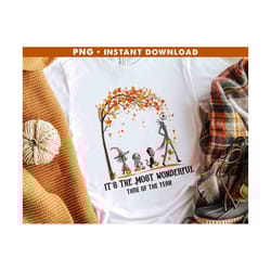 fall halloween png, horror characters png, it's the most wonderful time of the year png, halloween friends png, fall png