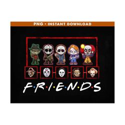 horror movie characters png, friends horror png, horror chibi png, horror movie friends png, halloween horror png, insta