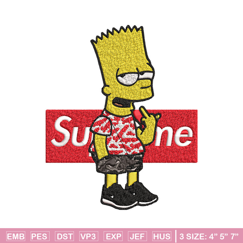 Simpson Supreme Embroidery design, Simpson Embroidery, cartoon design, Embroidery File, cartoon shirt, Instant download..jpg