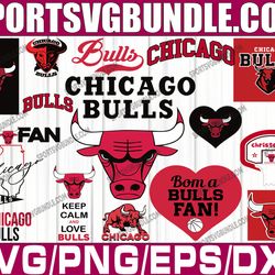 bundle 32 files chicago bulls basketball team svg, chicago bulls svg, nba teams svg, nba svg, png, dxf, eps