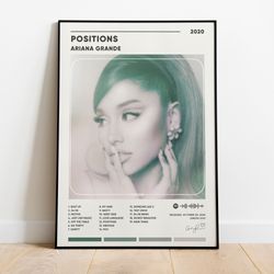 ariana grande positions album cover poster, ariana grande positions poster print, digital download, ariana grande poster