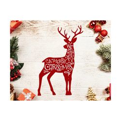 Merry Christmas SVG Christmas Deer Svg Christmas SVG Deer Christmas svg files Cutting Files for Silhouette Cameo Cricut svg Winter Svg Files
