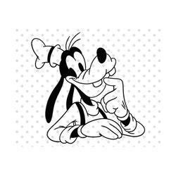 goofy svg, goofy outline, goofy silhouette, easy cut file