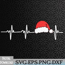 christmas heart beat, funny xmas svg, svg, eps, png, dxf, digital download