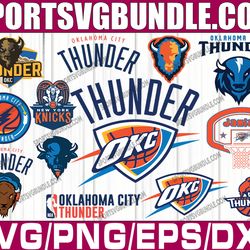 bundle 25 files oklahoma city thunder basketball team svg, oklahoma city thunder svg, nba teams svg, nba svg, png, dxf