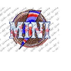 western mini patriotic png, 4th of july png, american flag tie dye png, american mini png, glitter and leopard mini png digital downloads