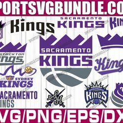 bundle 13 files sacramento kings basketball team svg, sacramento kings svg, nba teams svg, nba svg, png, dxf, eps
