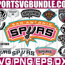 bundle 14 files san antonio spurs basketball team svg, san antonio spurs svg, nba teams svg, nba svg, png, dxf, eps