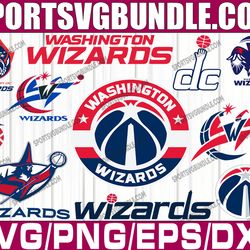 bundle 11 files washington wizards basketball team svg,  washington wizards svg, nba teams svg, nba svg, png, dxf, eps