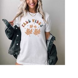 fall vibes shirts, fall shirt, thanksgiving shirt, gifts forwomen, fall clothing thankful tshirt, comfort colors, autumn