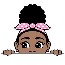 afro puff bandana girl peekaboo svg, black man svg, afro man svg, afro woman svg, black man svg, afro lady svg, cut file