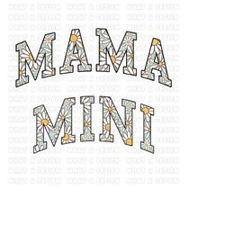 mama mini png, floral mama mini png, mama mini varsity png, mom png, mama t shirt design, varsity png, mother's day png,